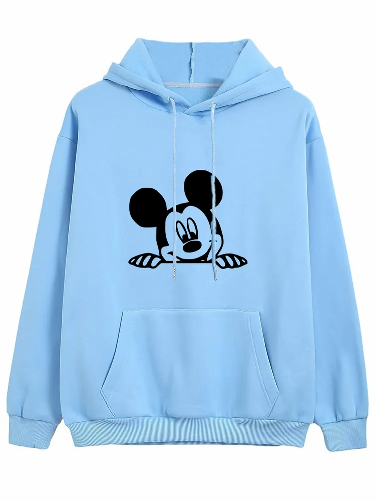 Printed Men Blue Hoodies
