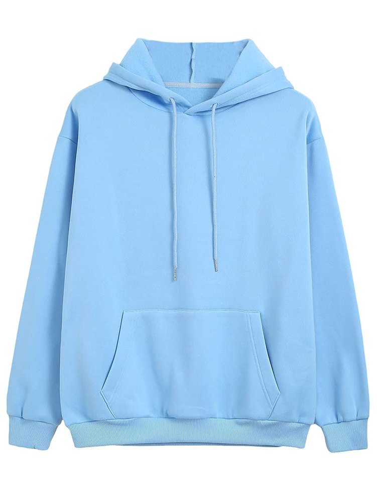 Printed Men Blue Hoodies