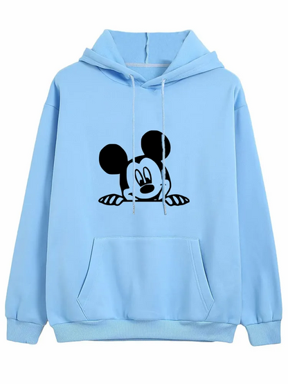 Printed Men Blue Hoodies